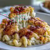 Golden, bubbling Southern Soul Food Oven-Baked Mac and Cheese with a creamy cheddar center and crispy breadcrumb topping, perfect for family dinners.