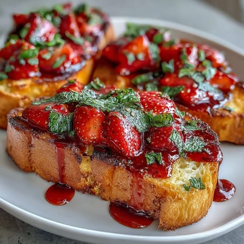 Fresh Strawberry Bruschetta Balsamic