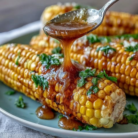 Microwave Corn with Garlic Butter