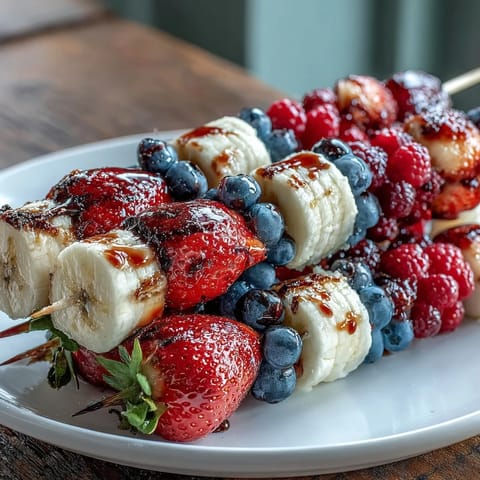 Red White Blue Fruit Skewers