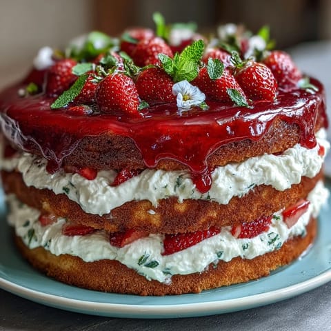 Spring Cakes Strawberries Cream