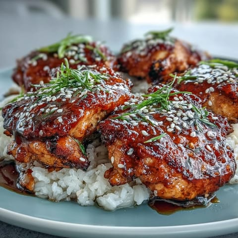 Honey Garlic Chicken Rice
