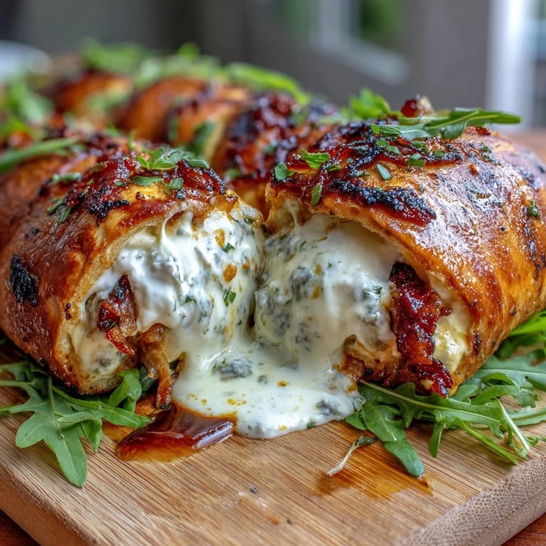 Warm grilled peaches and cool burrata create a delightful contrast in this Italian-inspired arugula salad.