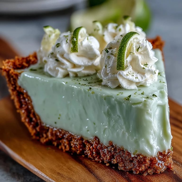 Easy no-bake key lime pie, a chilled dessert with bright lime flavor showcased.