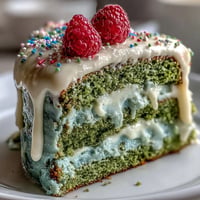 Smash cake style mini matcha birthday cake: vibrant green, creamy frosting, perfect brunch treat.